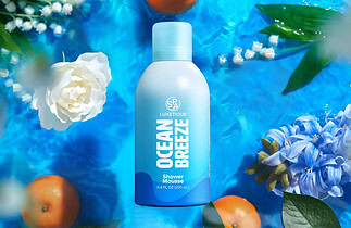 Échantillon gratuit de la mousse de douche Ocean Breeze