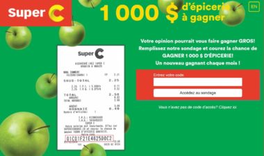 Remportez 1000$ en épicerie avec le sondage Super C 2024