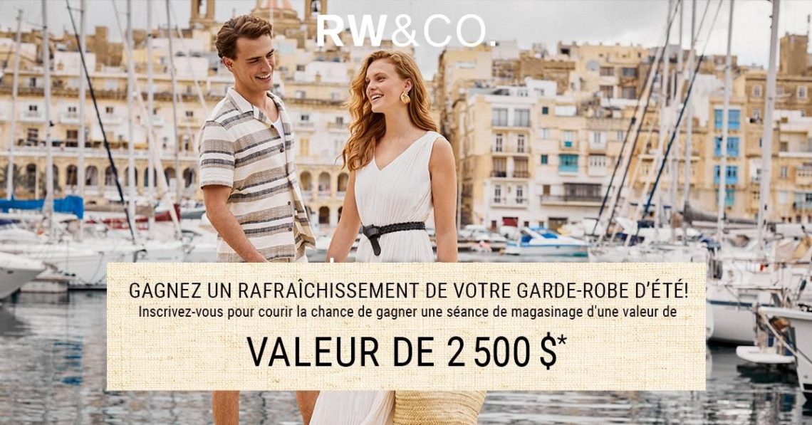 Participez et gagnez une carte cadeau RW&CO de 2500$