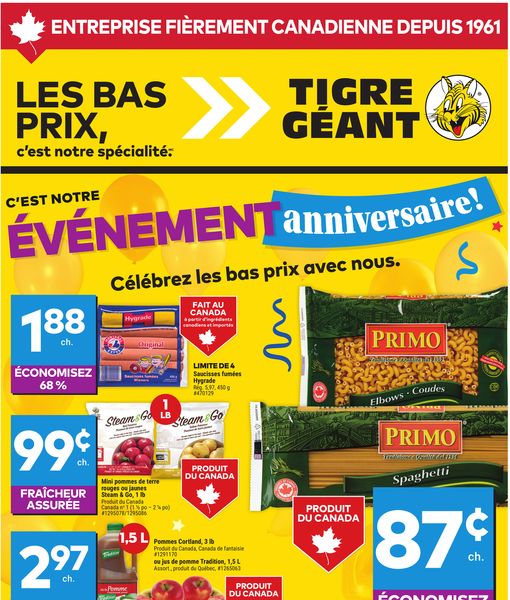 Circulaire Tigre Géant du 23 au 29 avril 2025