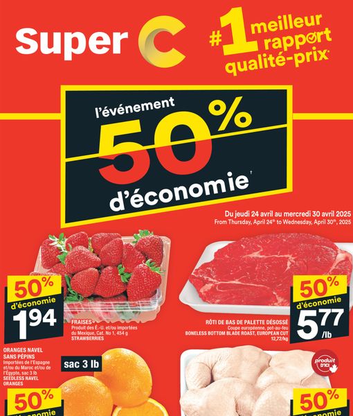 Circulaire Super C du 24 au 30 avril 2025