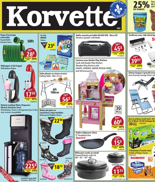 Circulaire Korvette du 17 au 30 avril 2025
