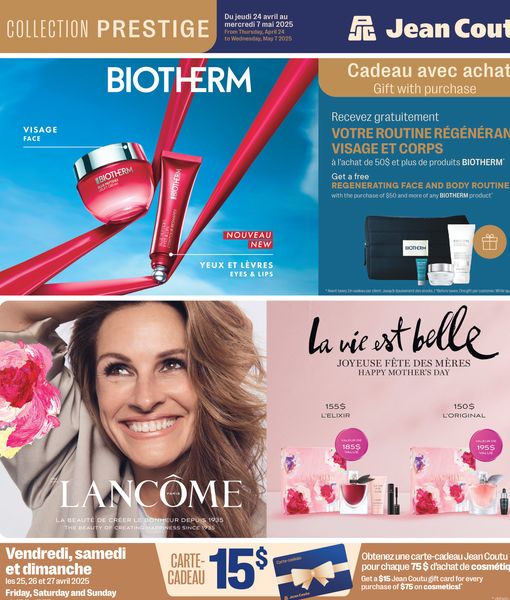 Circulaire Jean Coutu du 24 avril au 7 mai 2025