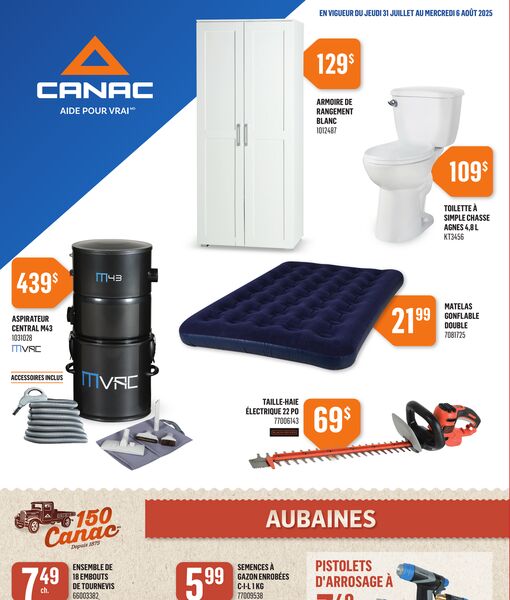 Circulaire Canac du 31 juillet au 6 août 2025