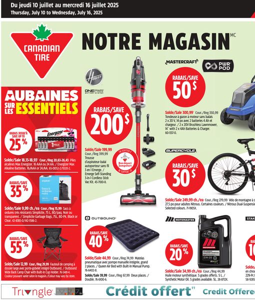 Circulaire Canadian Tire du 10 au 16 juillet 2025