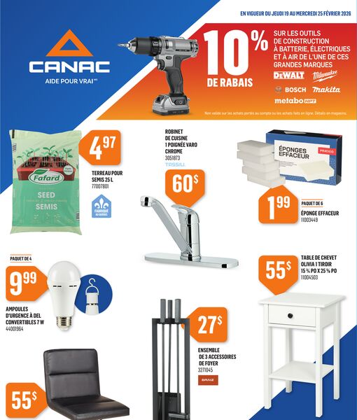 Circulaire Canac du 19 au 25 février 2026
