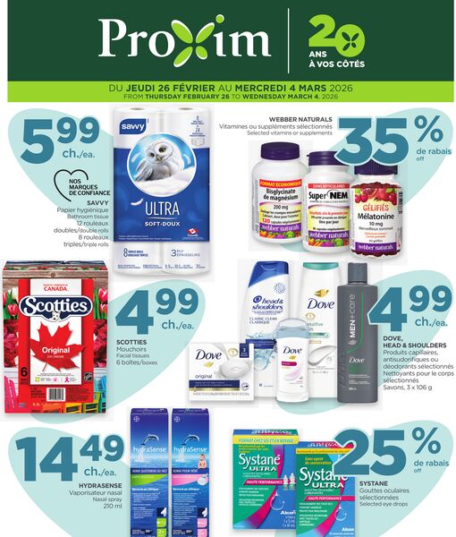 Circulaire Proxim du 26 février au 4 mars 2026