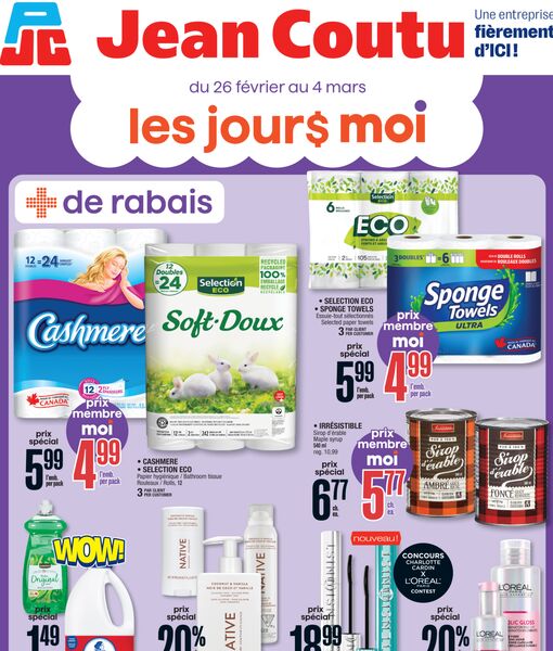 Circulaire Jean Coutu du 26 février au 4 mars 2026