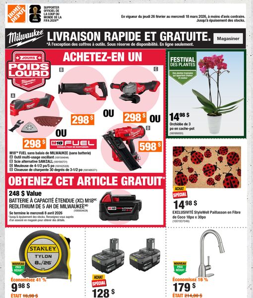 Circulaire Home Depot du 26 février au 18 mars 2026