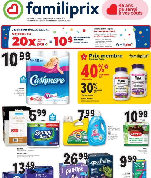 Circulaire Familiprix du 12 au 18 février 2026