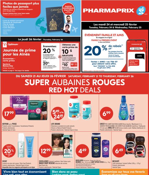 Circulaire Pharmaprix du 21 au 26 février 2026