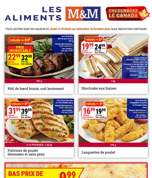 Circulaire Les aliments M&M du 12 au 18 février 2026