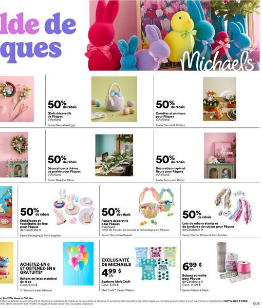 Circulaire Michaels du 27 mars au 2 avril 2026
