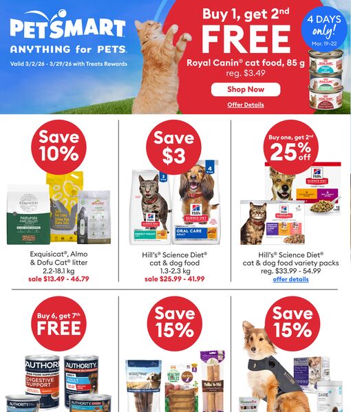 Circulaire PetSmart du 2 au 29 mars 2026