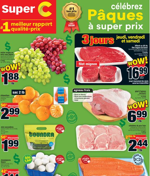 Circulaire Super C du 2 au 8 avril 2026