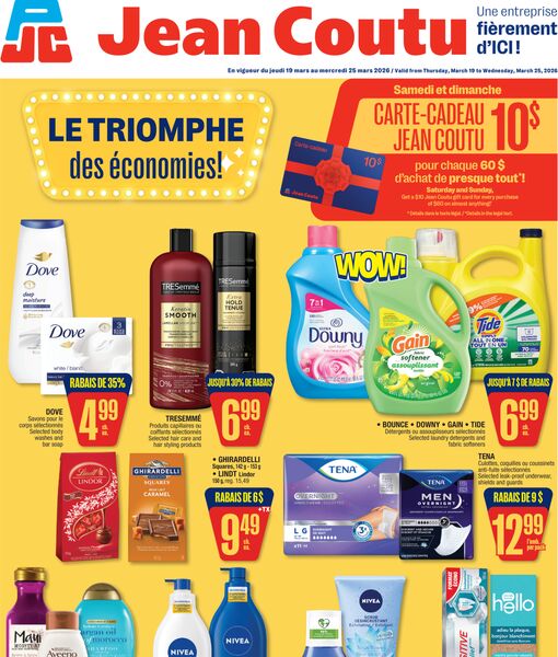 Circulaire Jean Coutu du 19 au 25 mars 2026