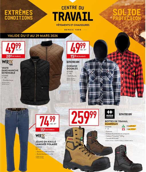 Circulaire Centre du Travail du 17 au 29 mars 2026