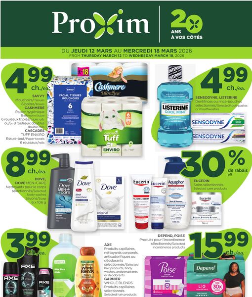 Circulaire Proxim du 12 au 18 mars 2026