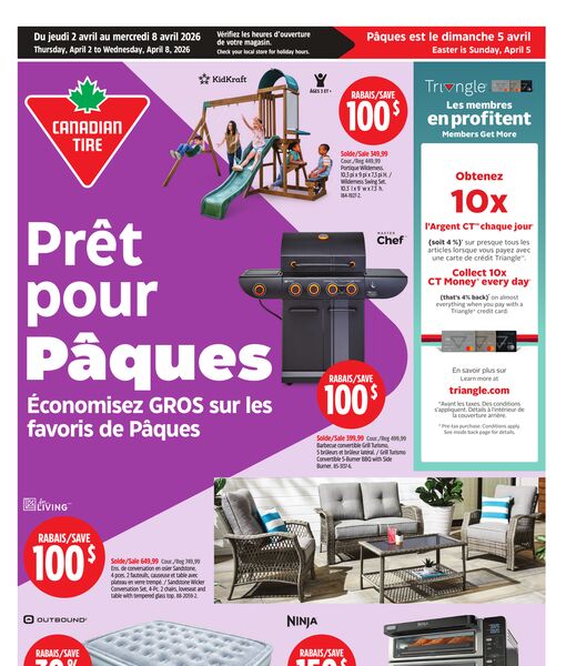 Circulaire Canadian Tire du 2 au 8 avril 2026
