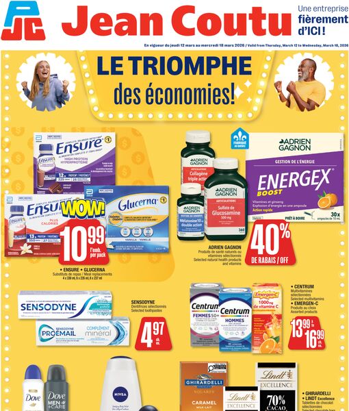Circulaire Jean Coutu du 12 au 18 mars 2026
