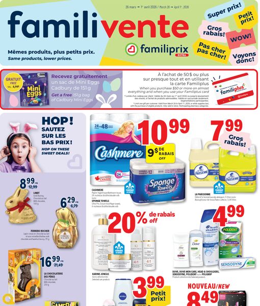 Circulaire Familiprix du 26 mars au 1 avril 2026
