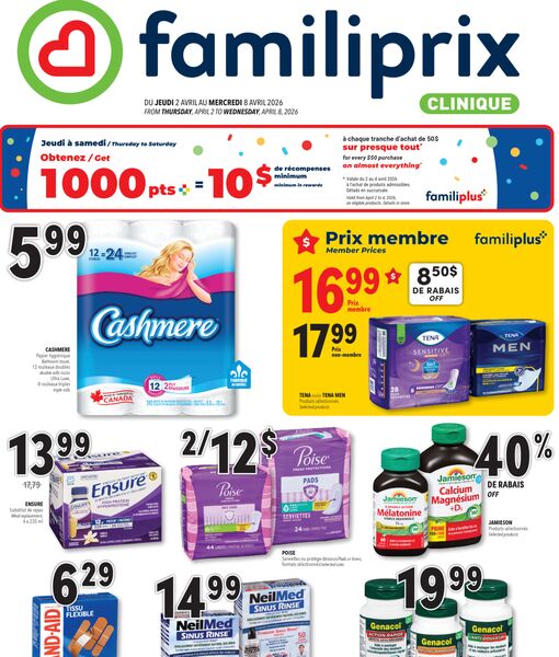 Circulaire Familiprix du 2 au 8 avril 2026