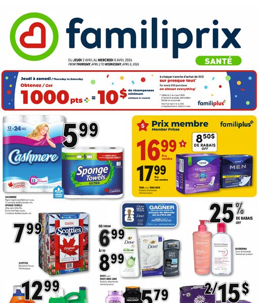 Circulaire Familiprix du 2 au 8 avril 2026