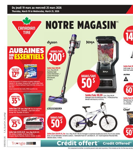 Circulaire Canadian Tire du 19 au 25 mars 2026