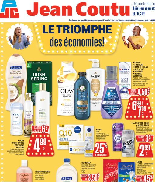 Circulaire Jean Coutu du 26 mars au 1 avril 2026