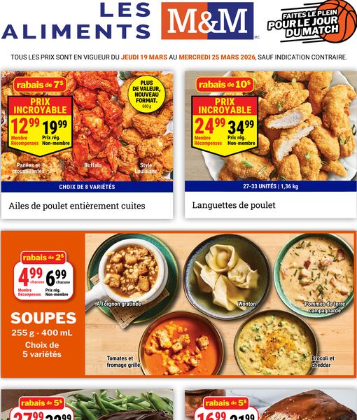 Circulaire Les aliments M&M du 19 au 25 mars 2026