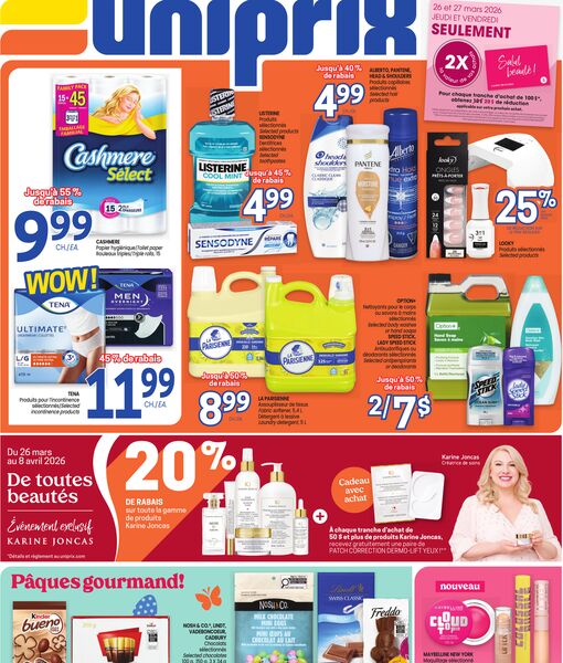 Circulaire Uniprix du 26 mars au 1 avril 2026