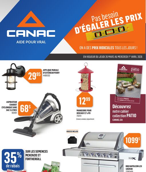 Circulaire Canac du 26 mars au 1 avril 2026