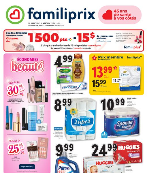 Circulaire Familiprix du 5 au 11 mars 2026