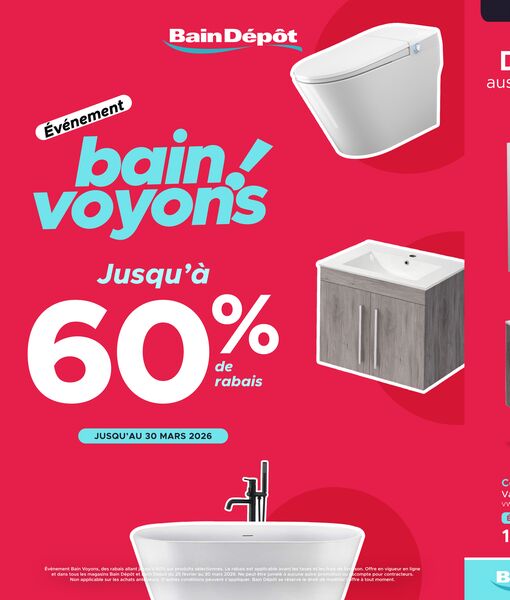 Circulaire Bain Depot du 25 février au 30 mars 2026