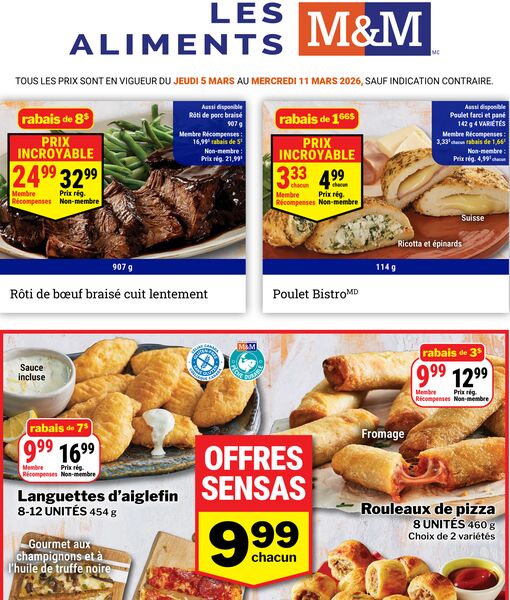 Circulaire Les aliments M&M du 5 au 11 mars 2026