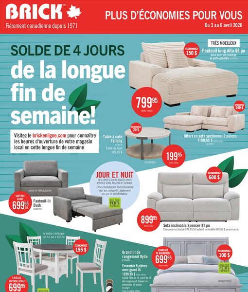 Circulaire Brick du 31 mars au 16 avril 2026