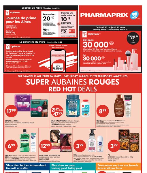 Circulaire Pharmaprix du 21 au 26 mars 2026