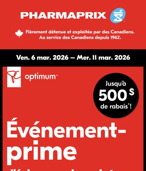 Circulaire Pharmaprix du 6 au 11 mars 2026