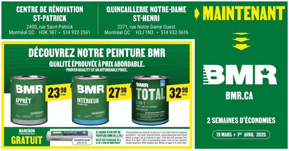 Circulaire BMR Le Groupe du 19 mars au 1 avril 2026
