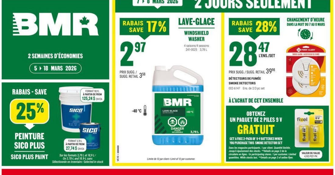 Circulaire BMR Le Groupe du 5 au 11 mars 2026