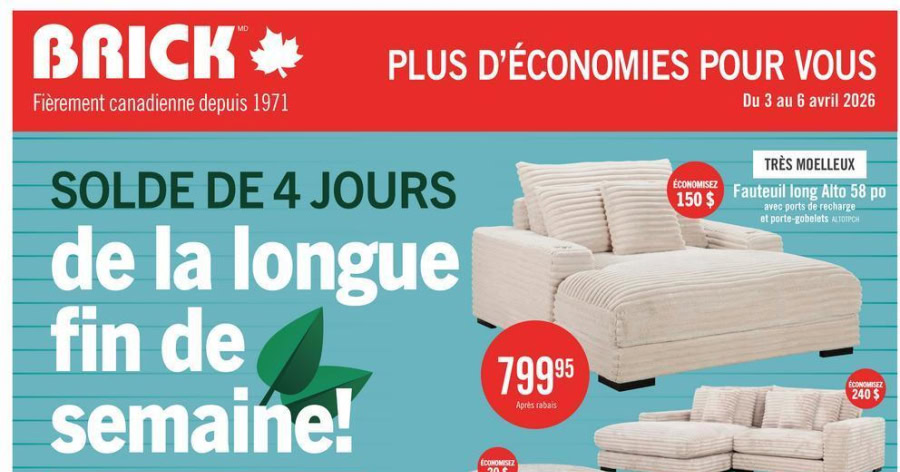 Circulaire Brick du 31 mars au 16 avril 2026