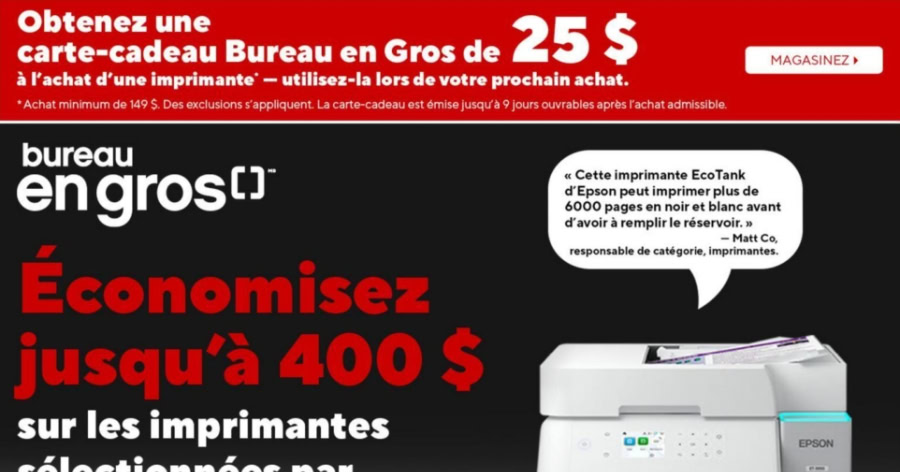 Circulaire Bureau en Gros du 20 au 26 mars 2026