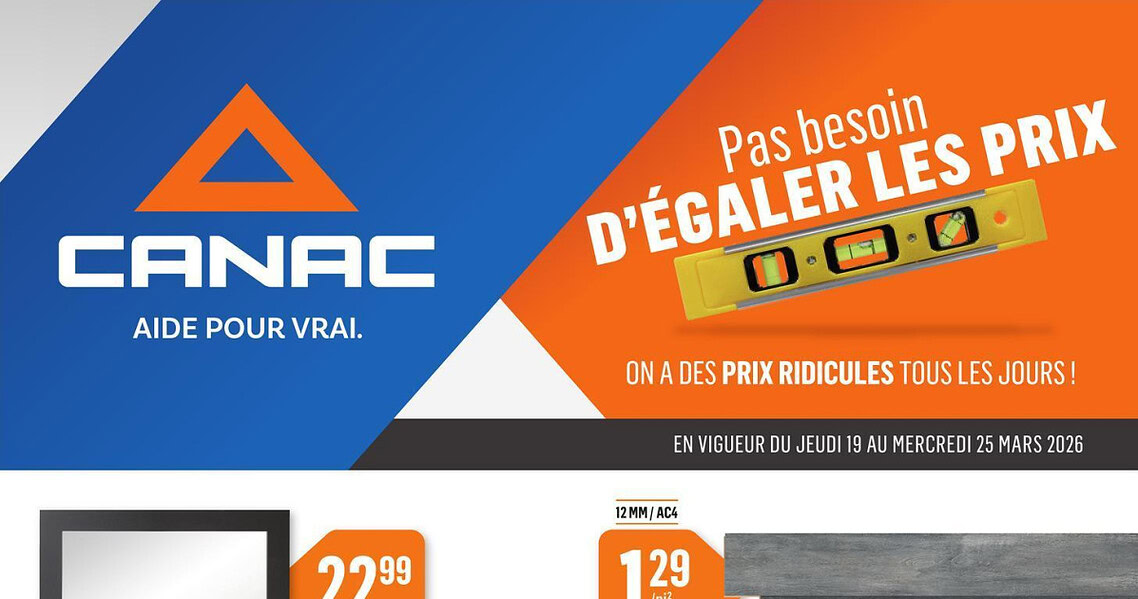 Circulaire Canac du 19 au 25 mars 2026