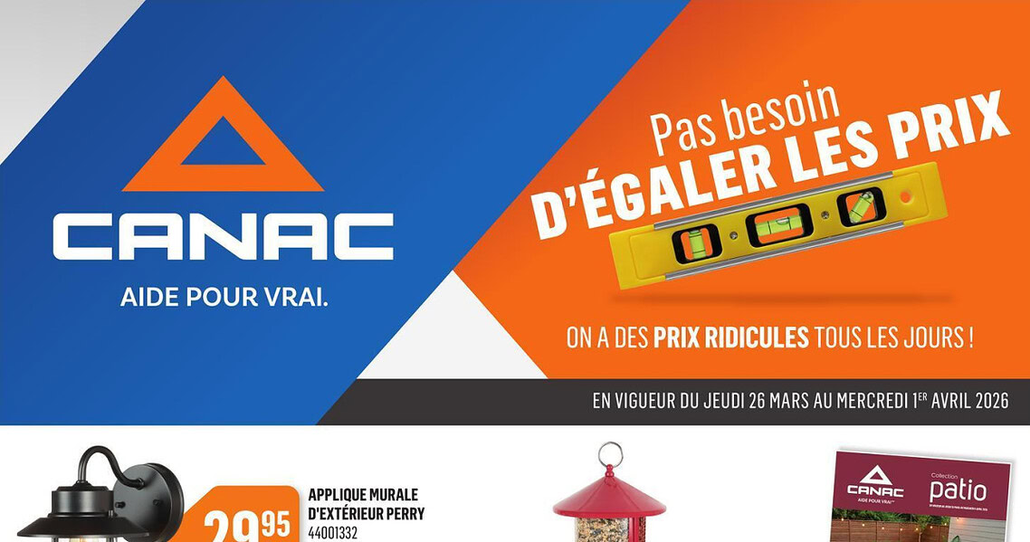 Circulaire Canac du 26 mars au 1 avril 2026