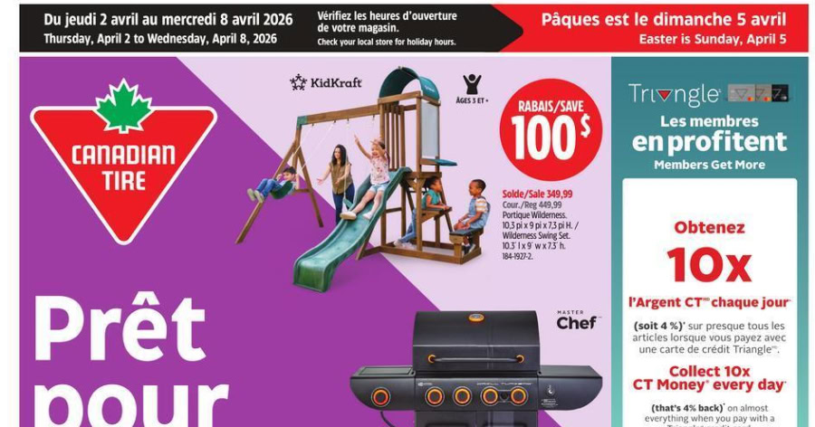 Circulaire Canadian Tire du 2 au 8 avril 2026