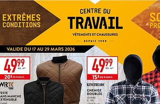 Circulaire Centre du Travail du 17 au 29 mars 2026