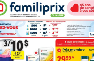 Circulaire Familiprix du 19 au 25 mars 2026