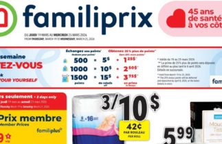 Circulaire Familiprix du 19 au 25 mars 2026