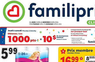 Circulaire Familiprix du 2 au 8 avril 2026