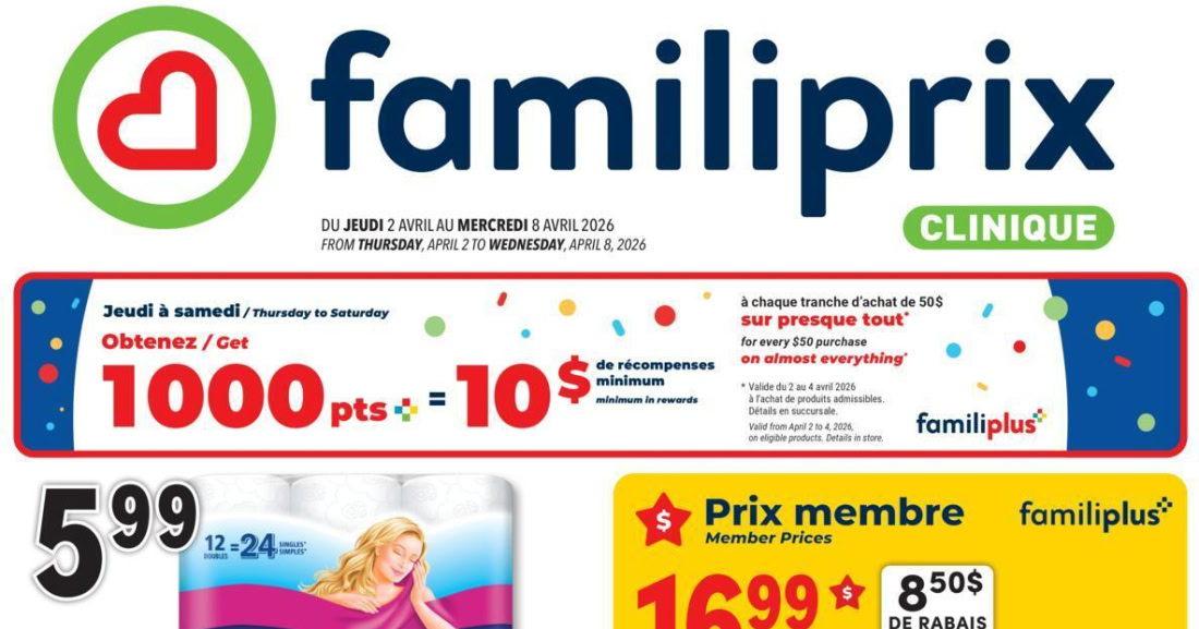 Circulaire Familiprix du 2 au 8 avril 2026